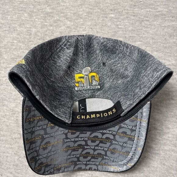 Denver Broncos Super Bowl 50 Champions Hat New Era 9Forty Gray Strap Back Adjust - Picture 5 of 7